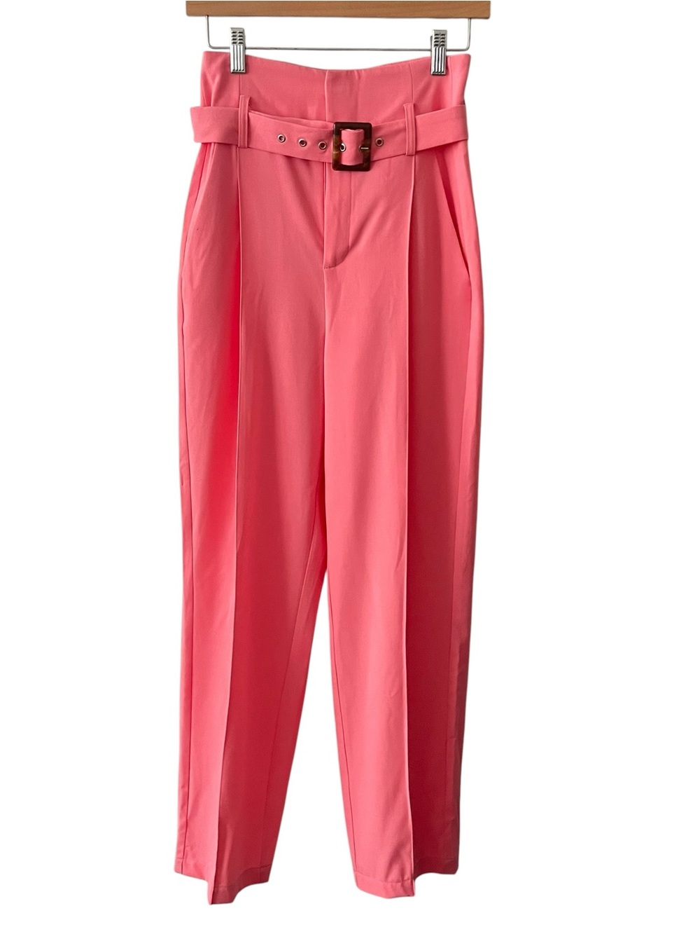 Venus Two Piece High Waisted Pink Pant Suit - Picture 5 of 9